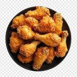Crispy fried chicken drumstick served hot and golden brown.