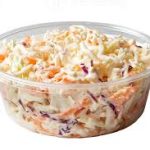 Fresh creamy coleslaw made with cabbage and carrots