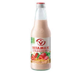 VITALMILK STRAWBERRY IN GLASS BOTTLE 300ML